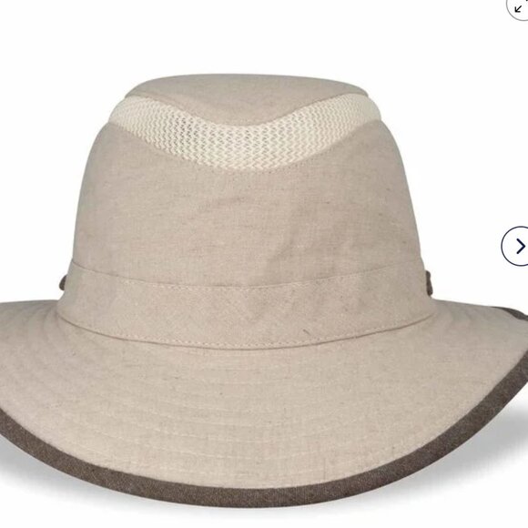Tilley TMH55 Organic Airflo Sun Hat 7 1/4 Medium Beige Tan Trim 58CM - Picture 3 of 17